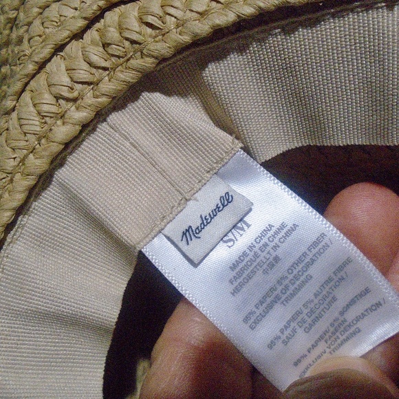 MADEWELL Packable Braided Straw Hat S/M*FIRM PRICE - Picture 6 of 8